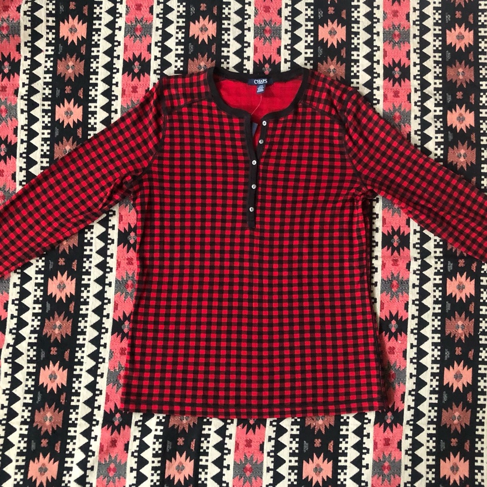 Chaps Checkered Long Sleeve